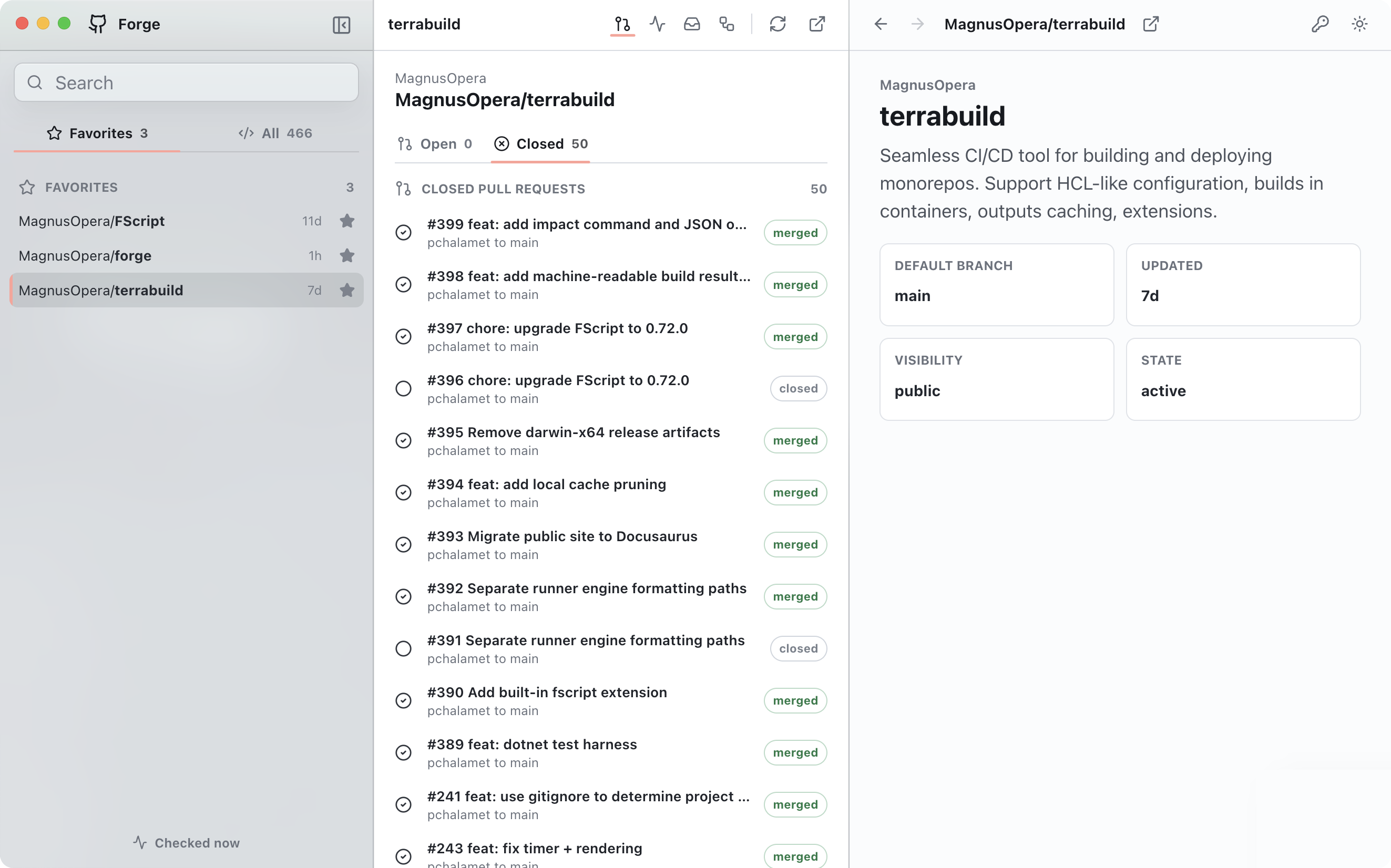 Forge for macOS in light mode